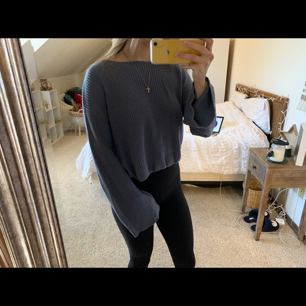 Bell sleeve sweater